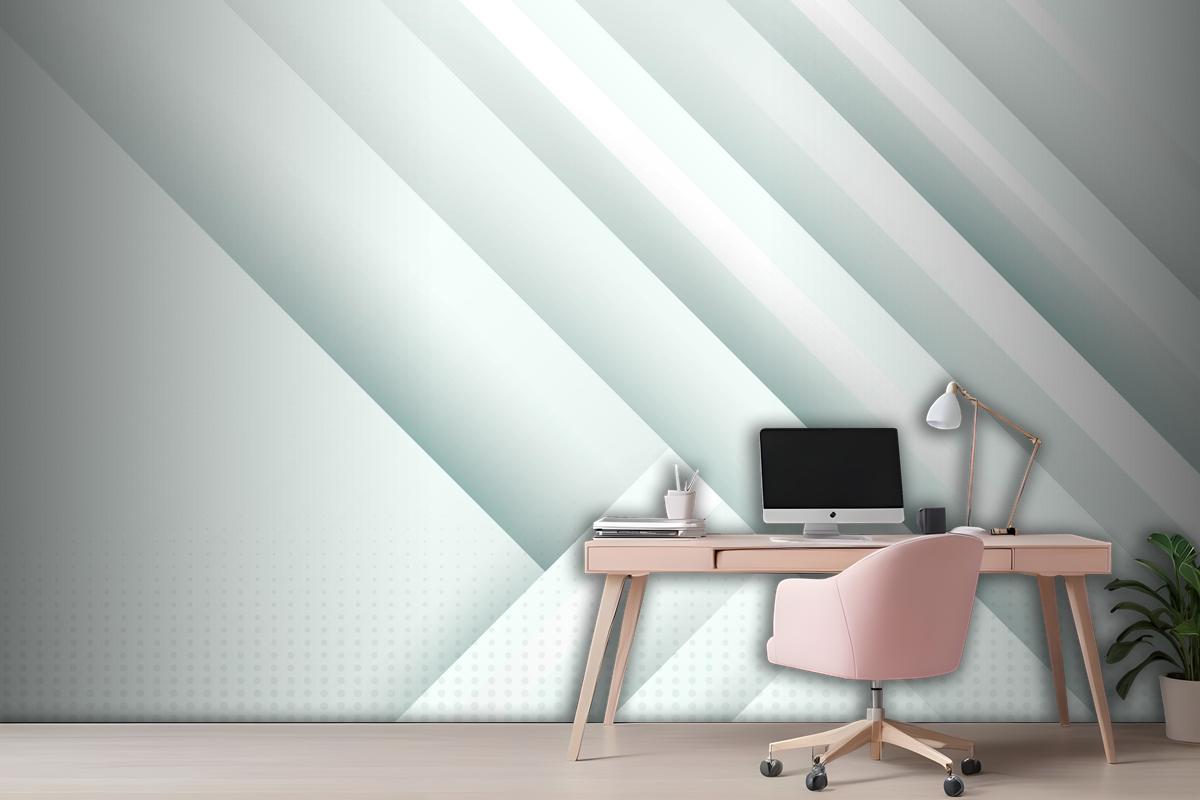 Gradient White Monochrome Office Wallpaper Mural