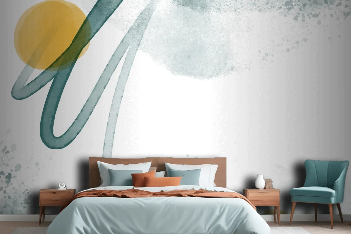 Abstract Watercolor Background Wallpaper Mural