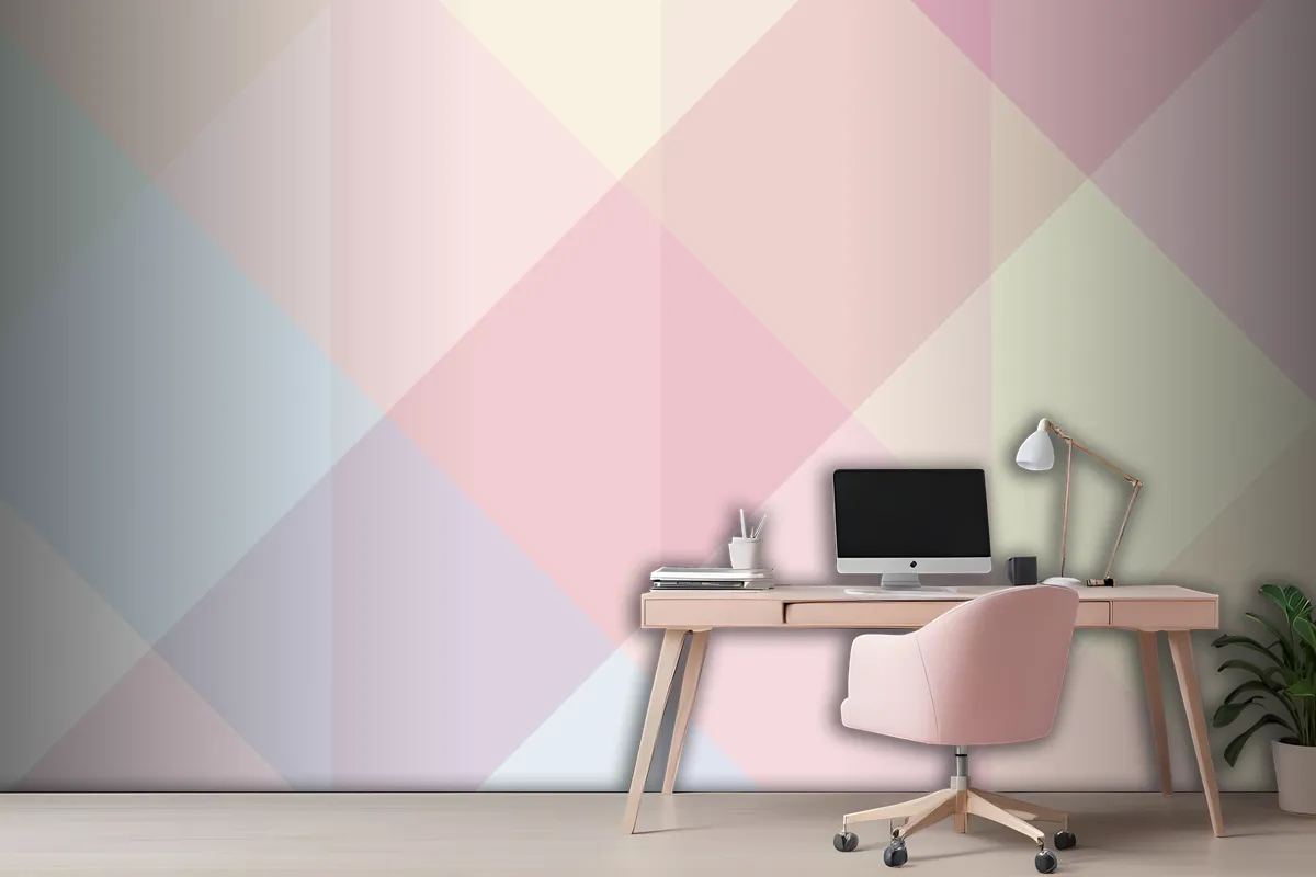 Line With Various Shapes And Colours Different Colored Backdrops Wallpaper Mural