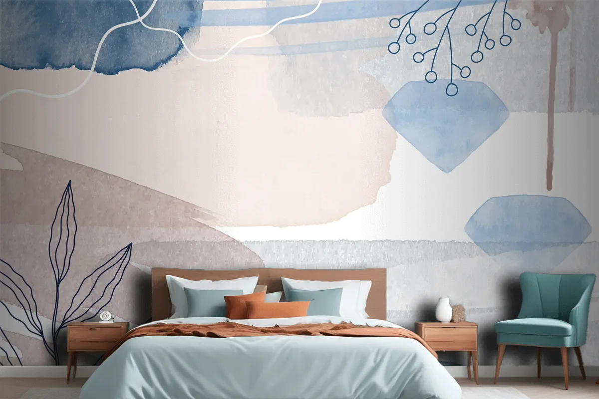 Abstract Watercolor Background Wallpaper Mural