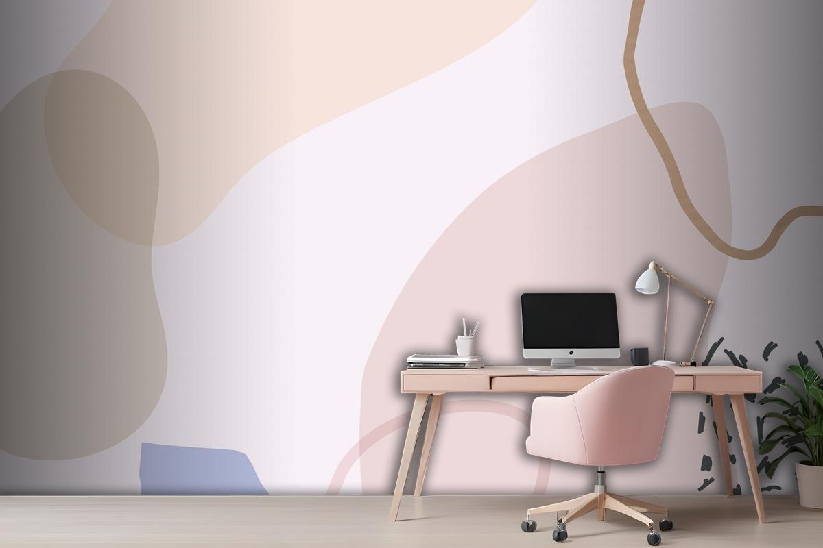 Aesthetic Pastel Abstract Background Wallpaper Mural