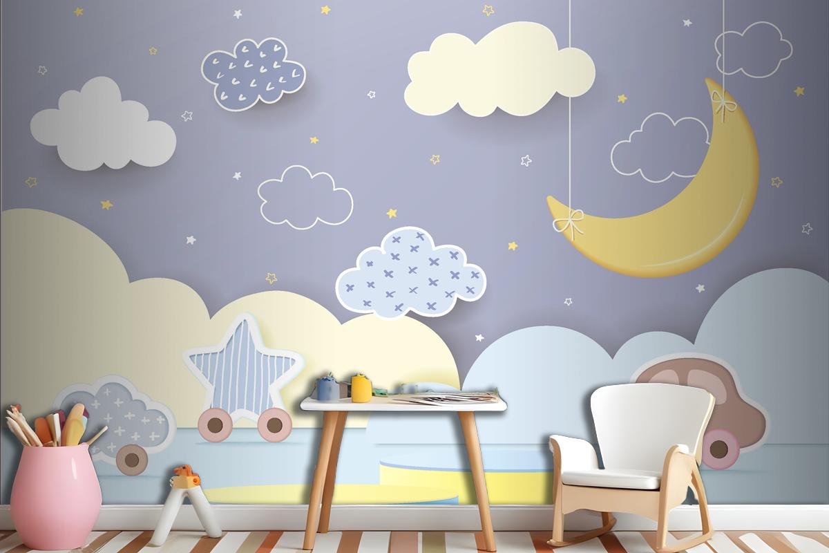 Kids Colorful Podium Product Display Wallpaper Mural