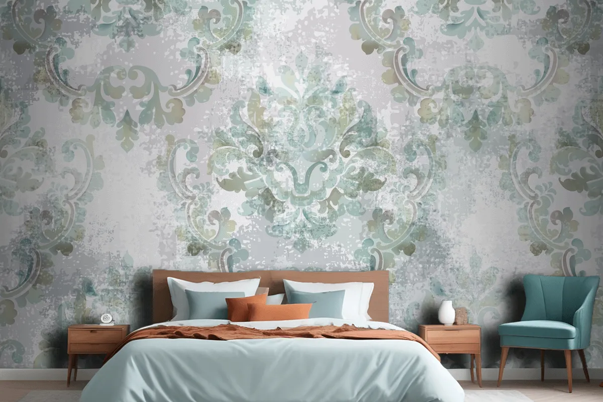 Baroque Texture Pattern Bedroom Wallpaper Mural