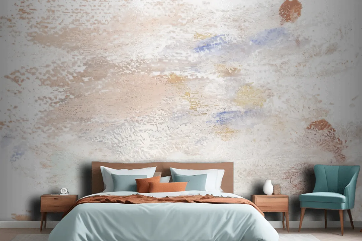 Earth Tone Paint On A Canvas Wallpaper Mural