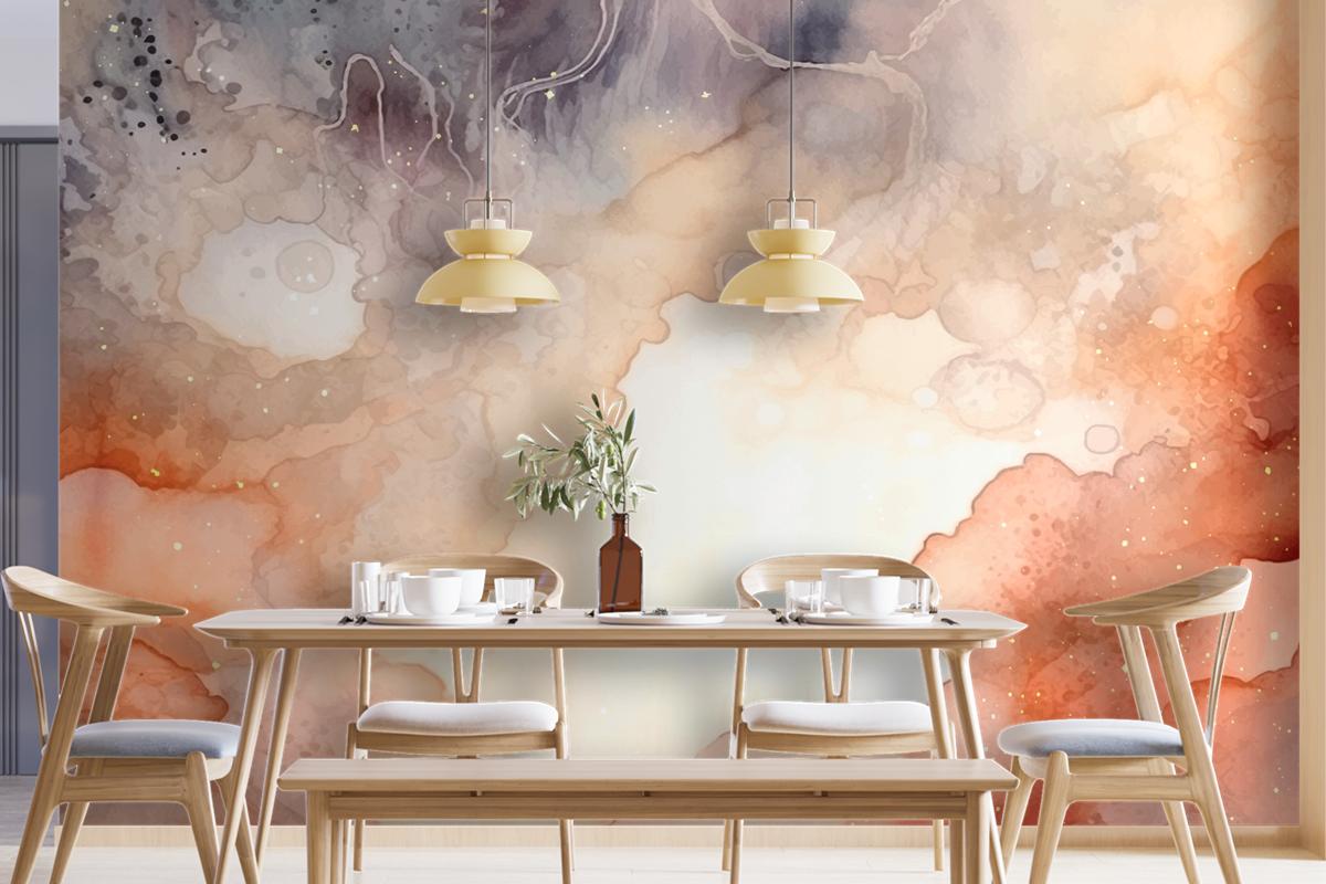 Neutral Watercolor Background Wallpaper Mural