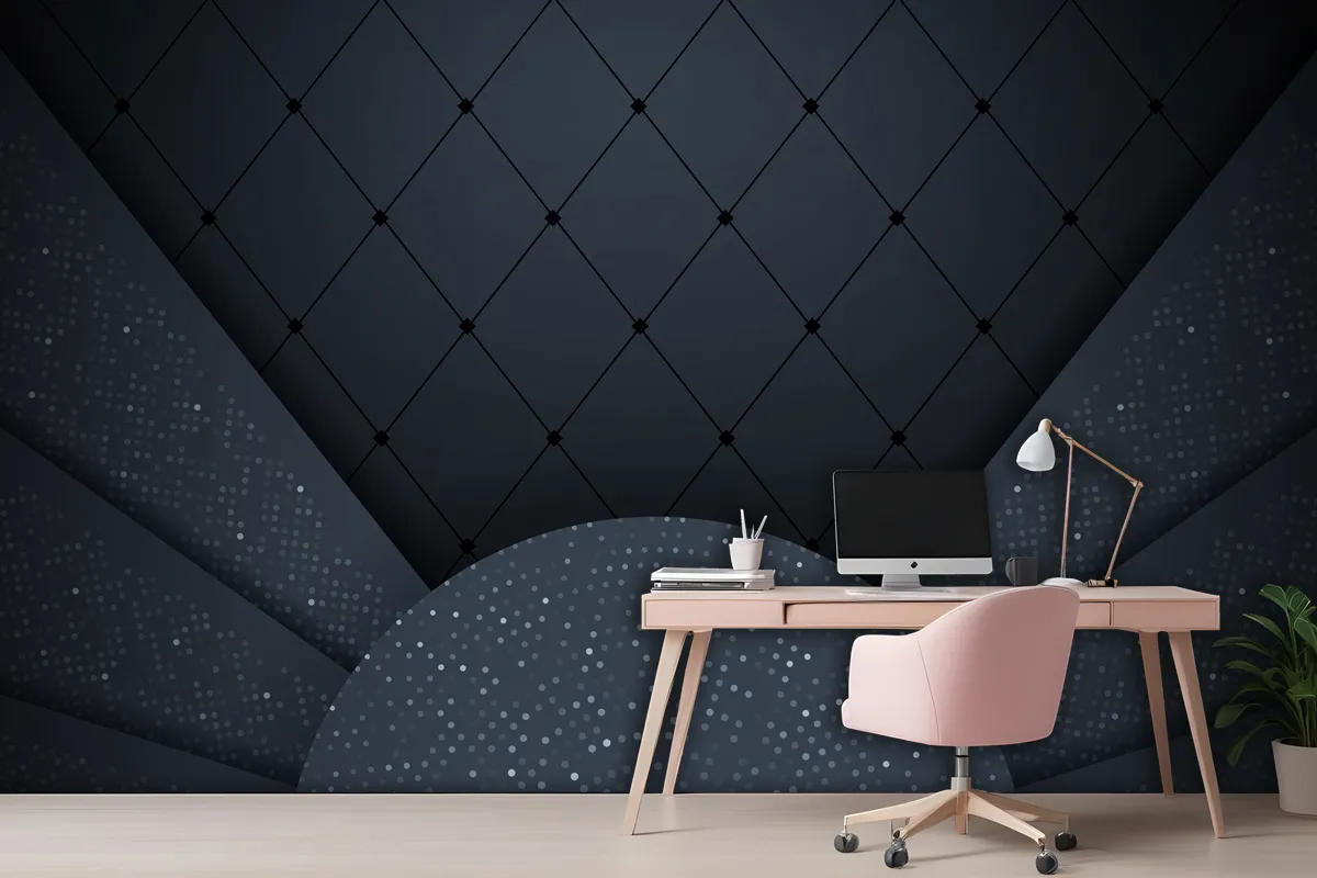 Abstract 3D Background With Black Paper Layers Graphic Design Element Wallpaper Mural