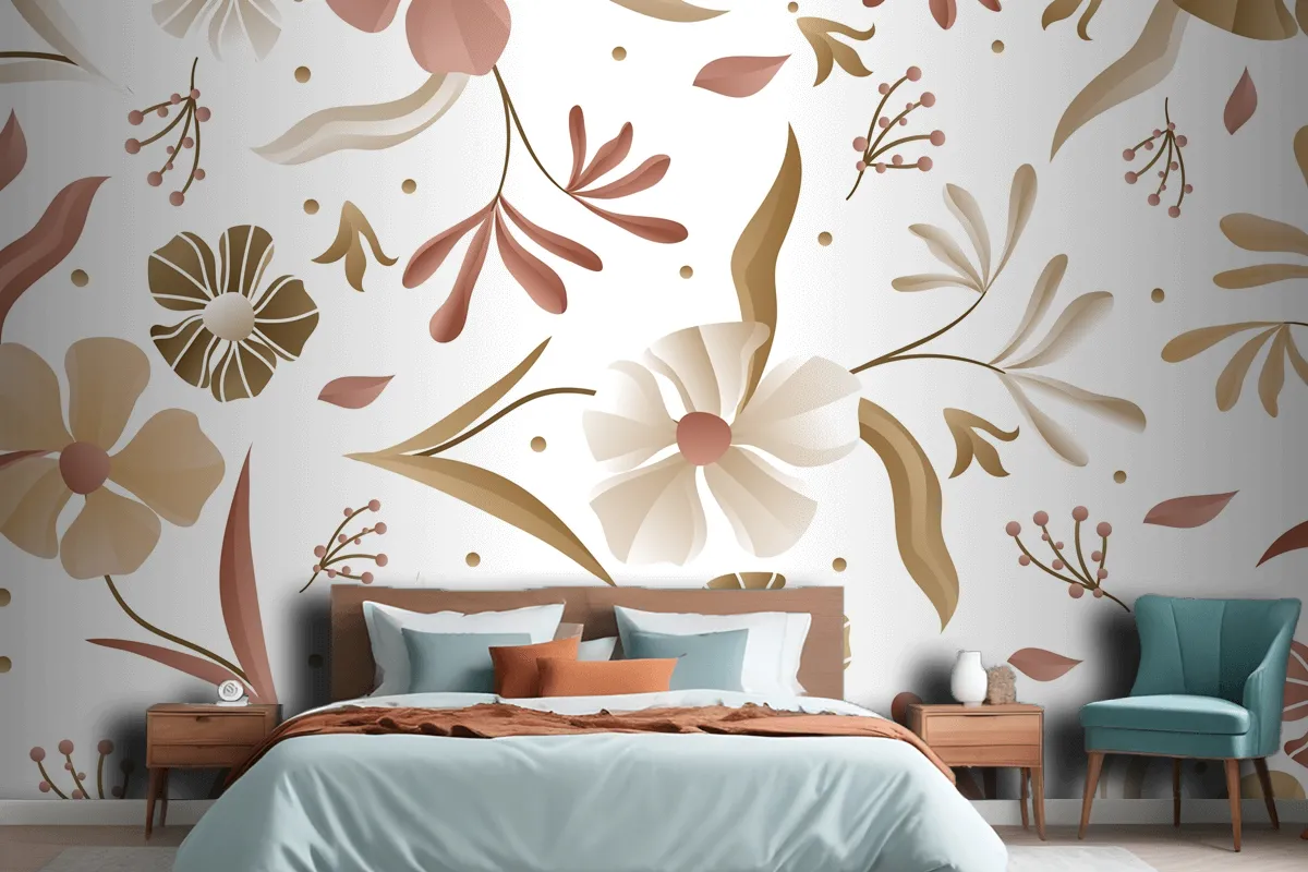 Gradient Monochromatic Pattern Wallpaper Mural