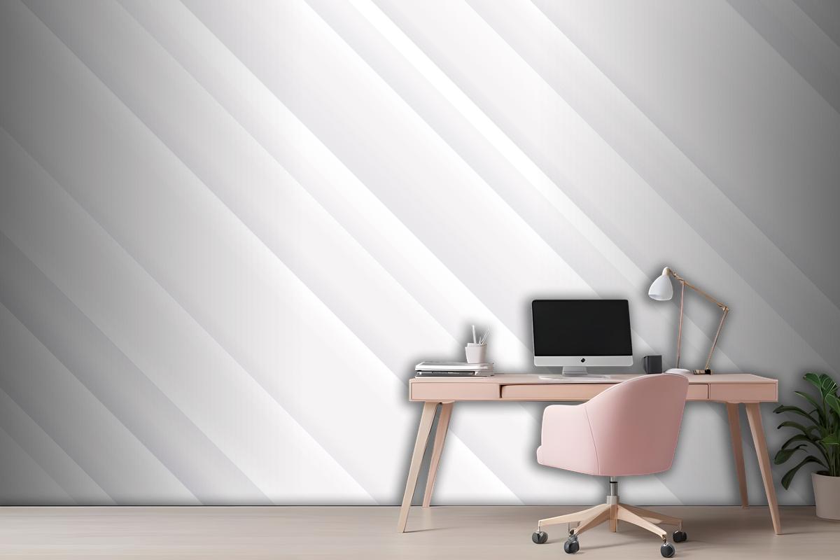 Oblique Lines White Elegant Background Wallpaper Mural