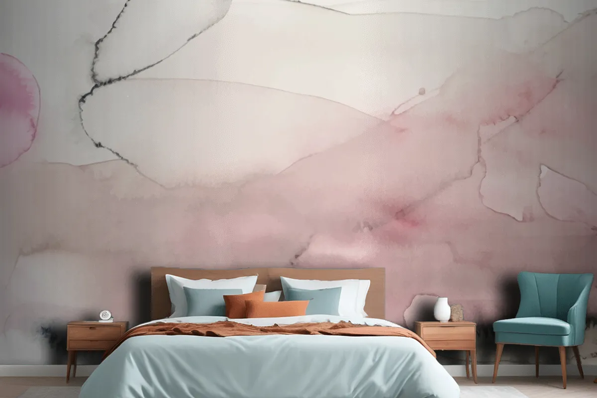 Soft Watercolor Splash Stain Background Wallpaper Mural