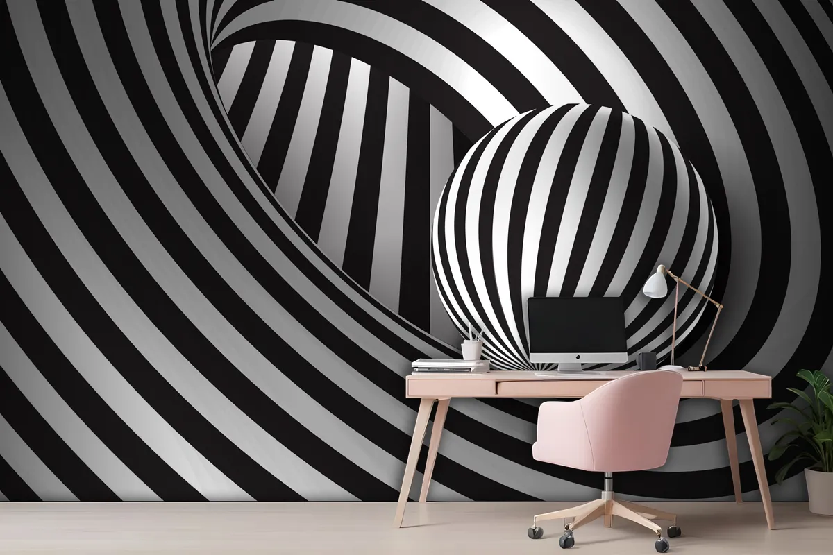 Psychedelic Optical Illusion Background Wallpaper Mural