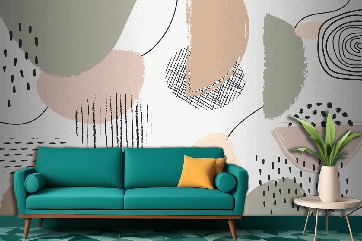 Abstract Pastel Background Concept Living Room Wallpaper Mural