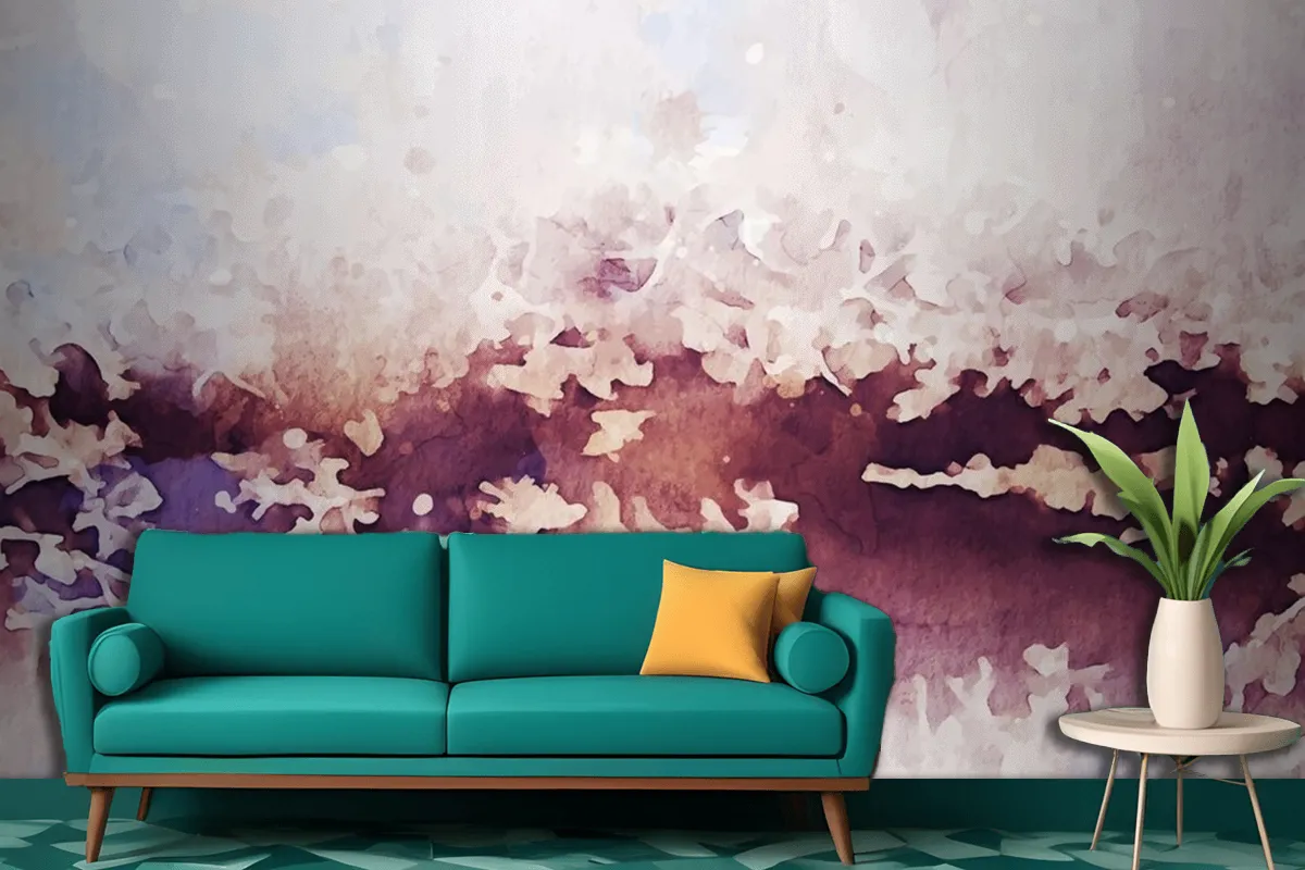 Abstract Texture Of Watercolor Wallpaper Mural