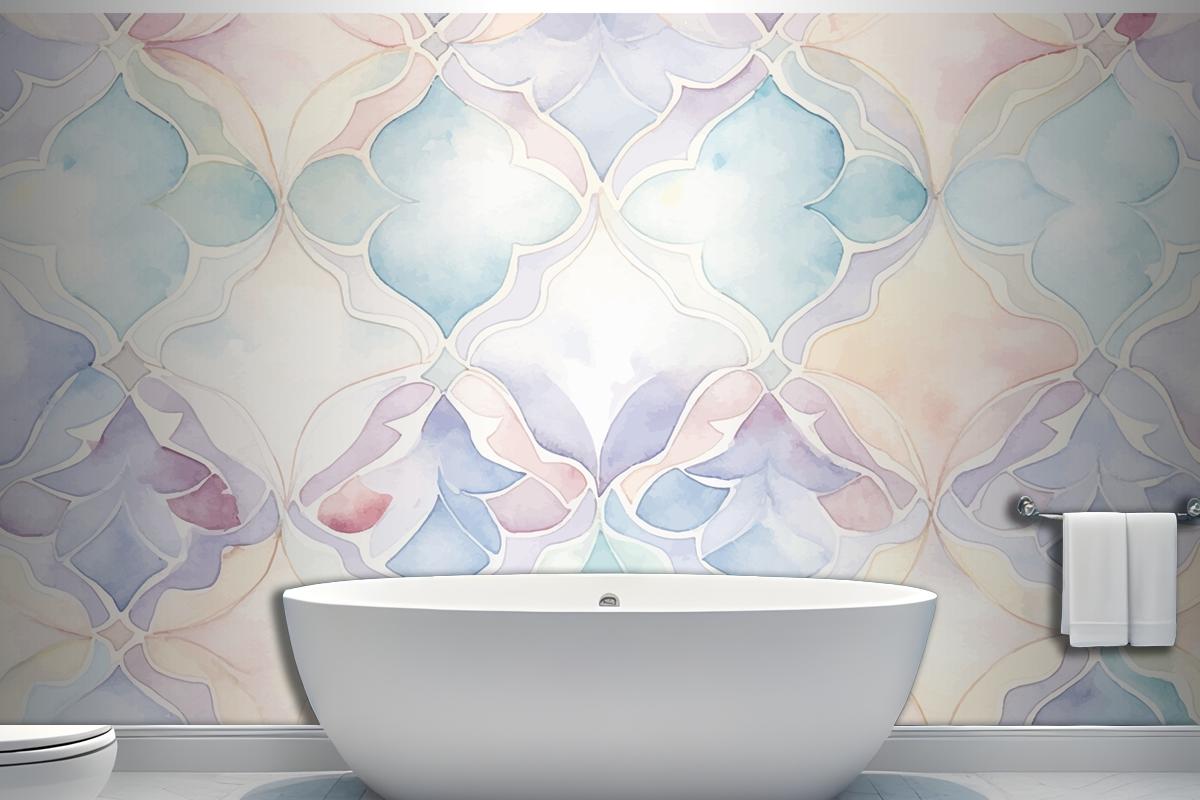 Abstract Watercolor Pattern Bathroom Wallpaper Mural