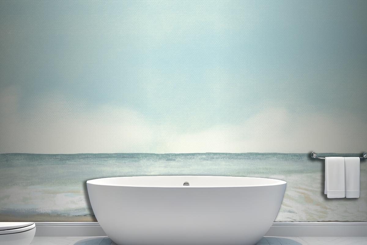 Beach Background Color Pencil Wallpaper Mural