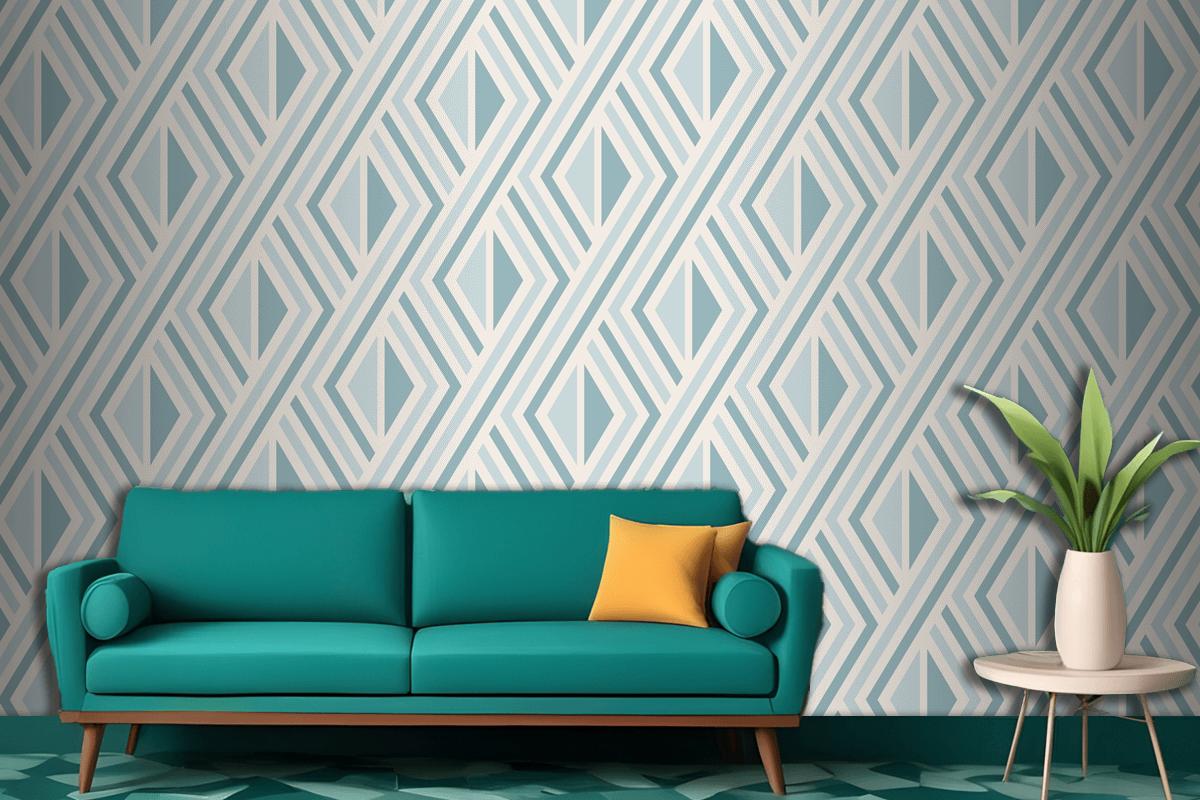 Flat Design Nordic Pattern Living Room Wallpaper Mural