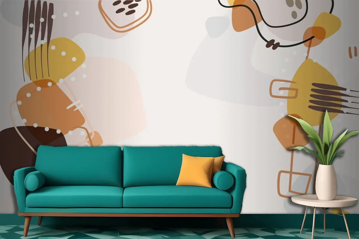 Hand Drawn Abstract Doodle Background Wallpaper Mural