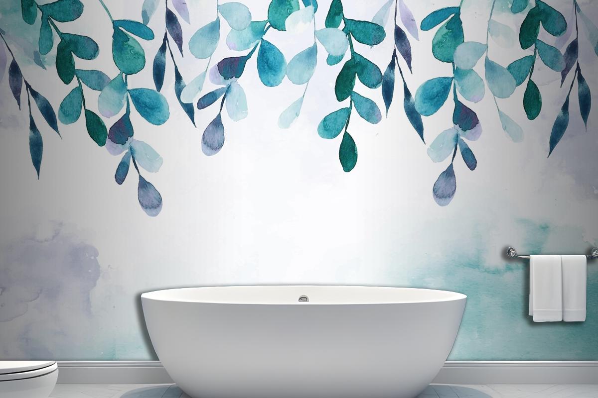 Hand Painted Watercolor Nature Background Wallpaper Mural