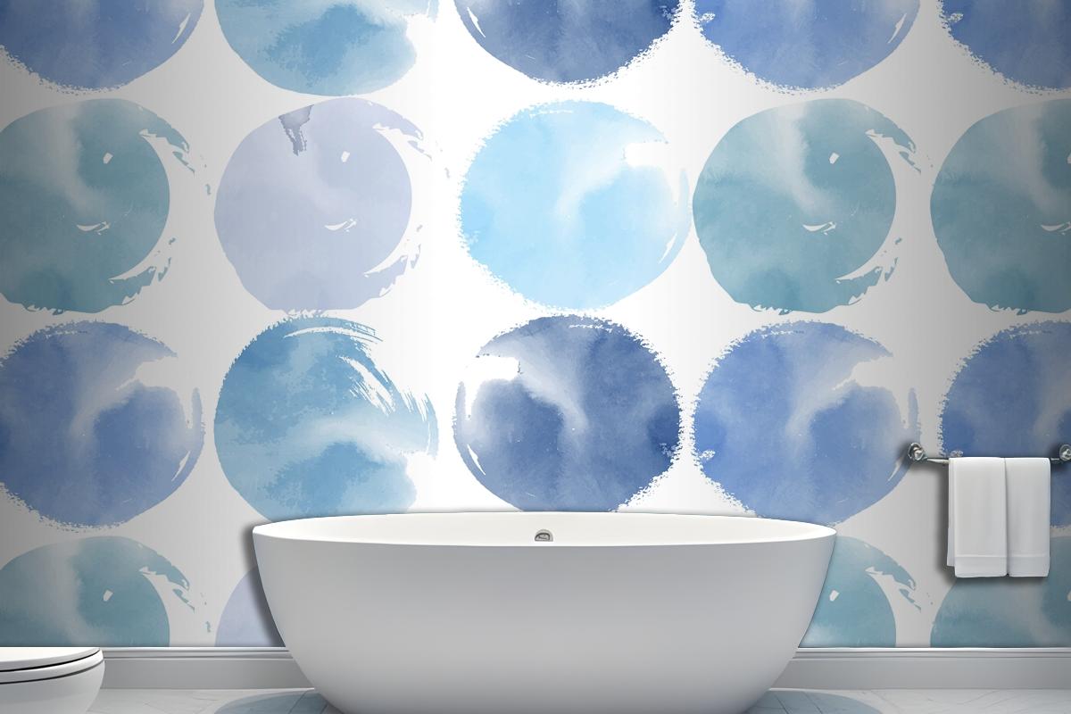 Pastel Blue Watercolor Wallpaper Mural