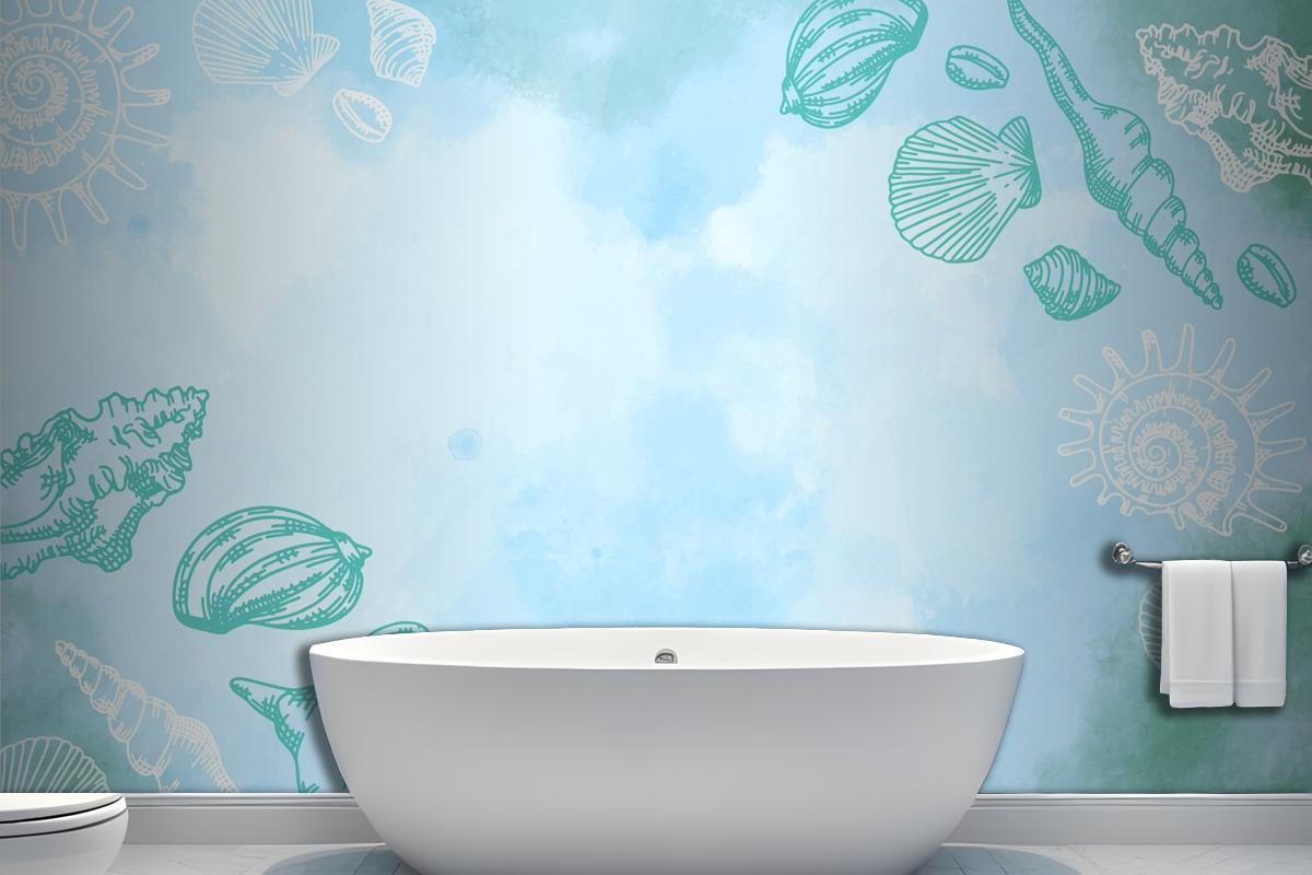 Powder Pastel With Hand Drawn Elements Wallpaper Mural