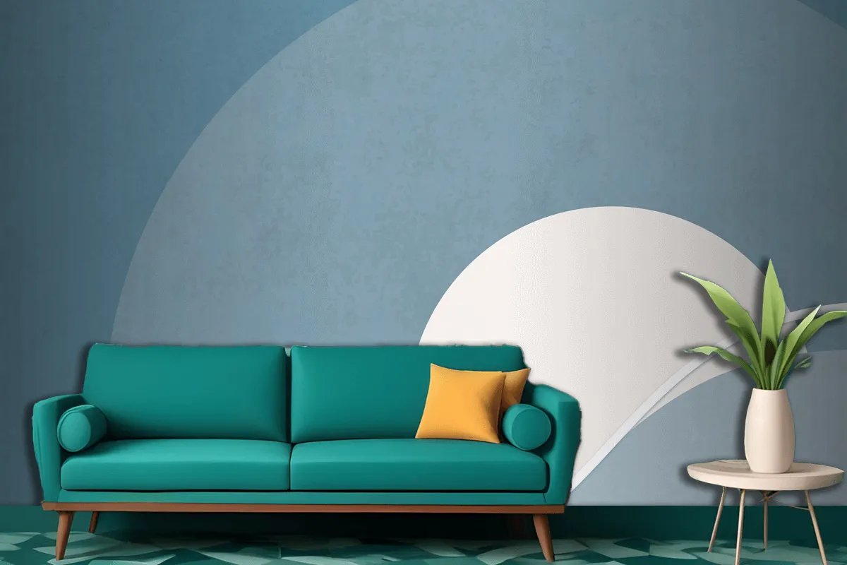 Retro Color Moon Landscape Minimalist Vintage Poster Style Living Room Wallpaper Mural