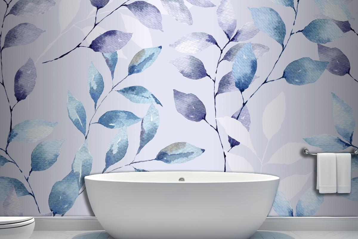 Seamless Pattern Of Leaf Abstract Wallpaper Mural