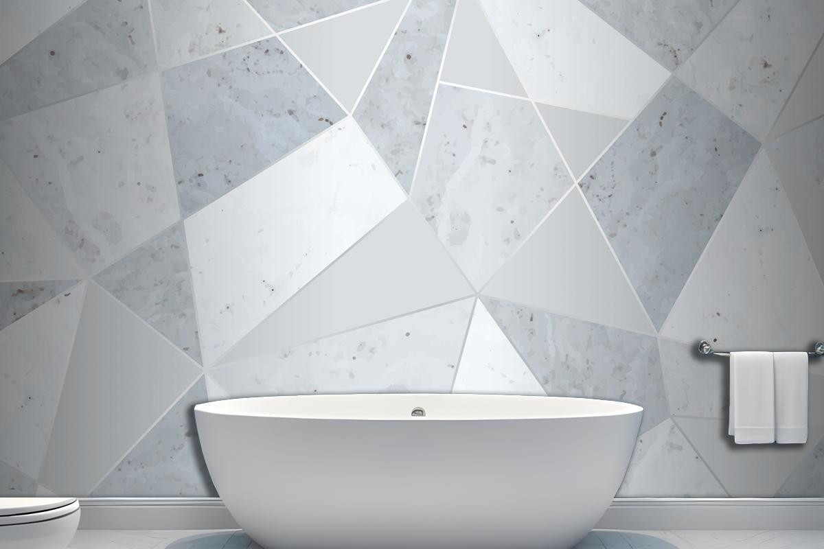 Simple Gray Triangular Background Wallpaper Mural