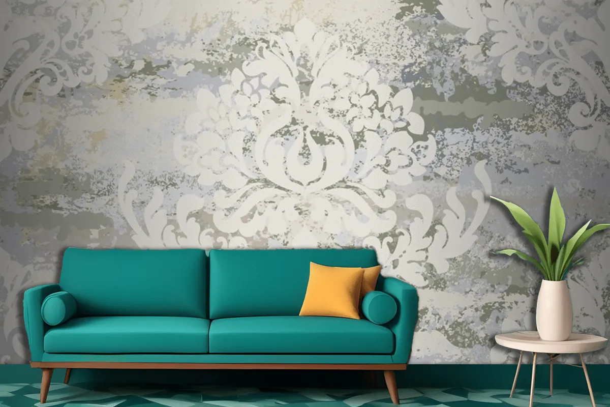 Vintage Ornament Seamless Pattern Living Room Wallpaper