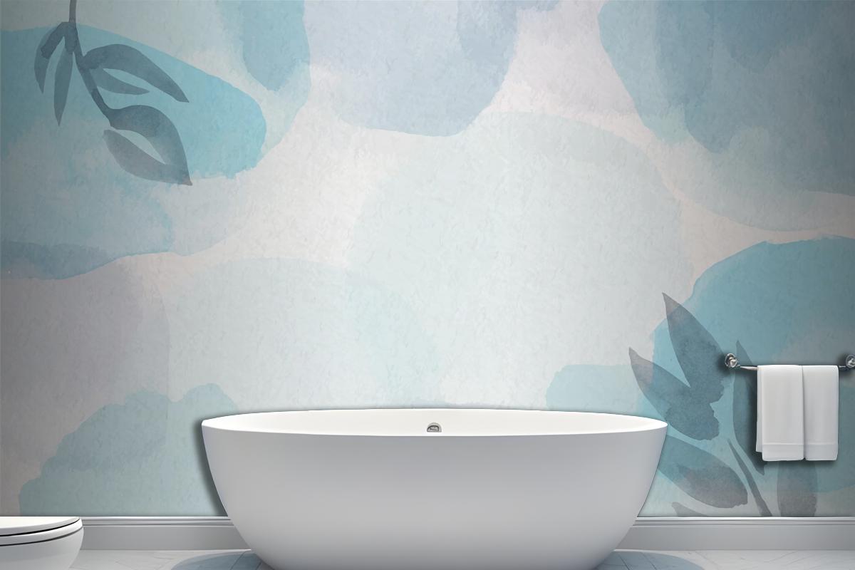 Watercolor Abstract Bathroom Wallpaper Mural