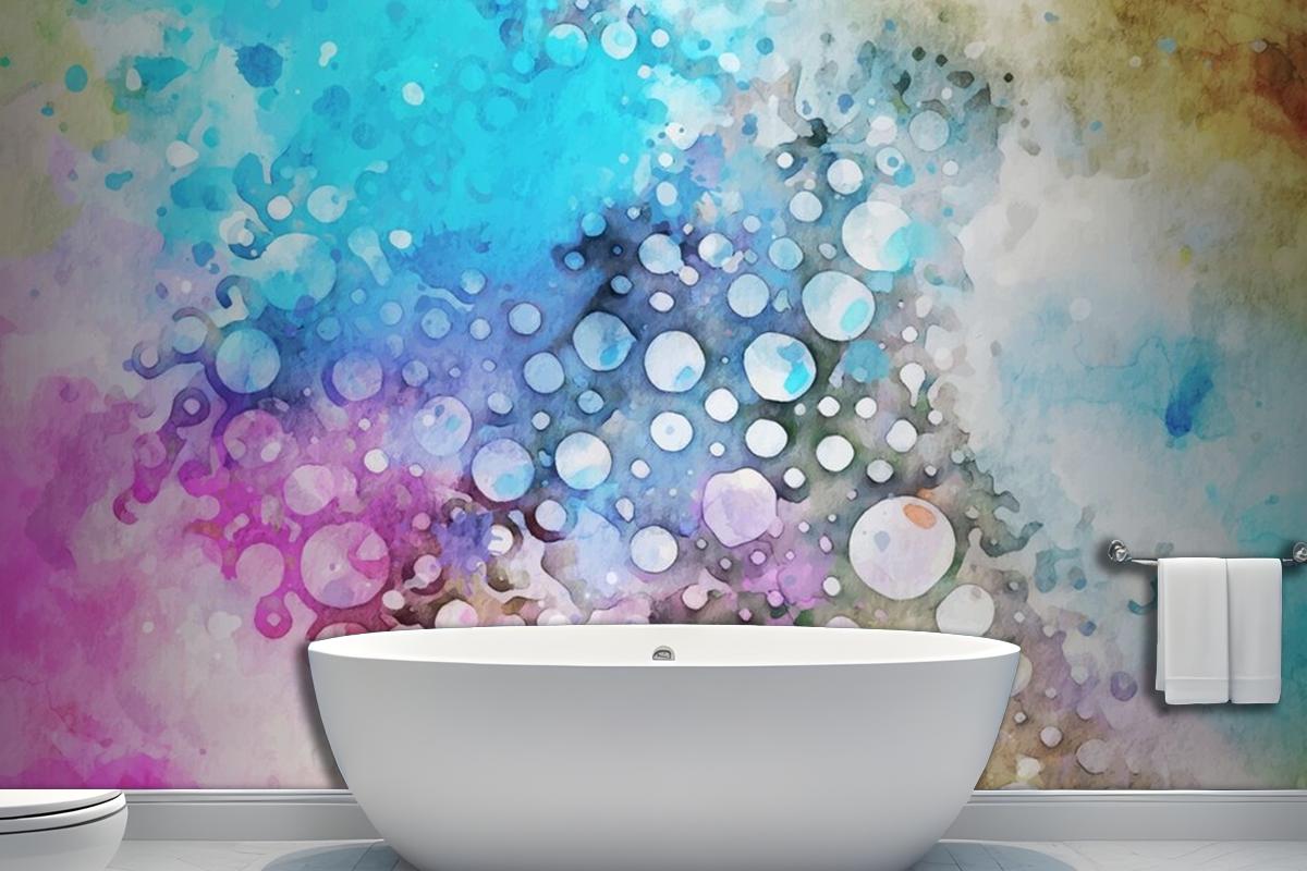 Watercolor With Colorful Texture Wallpaper Mural