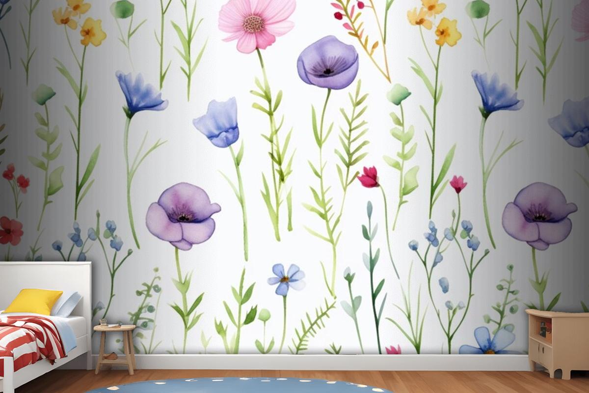 A Floral Wallpaper By Person Wallpaper Mural