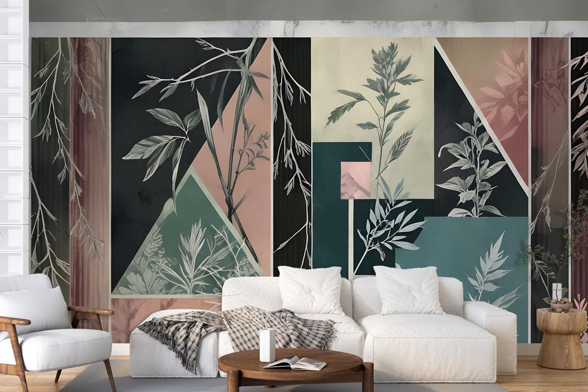 Abstract Floral Art Wallpaper Mural