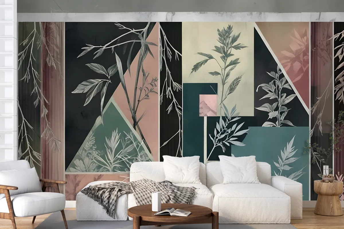 Abstract Floral Art Wallpaper Mural