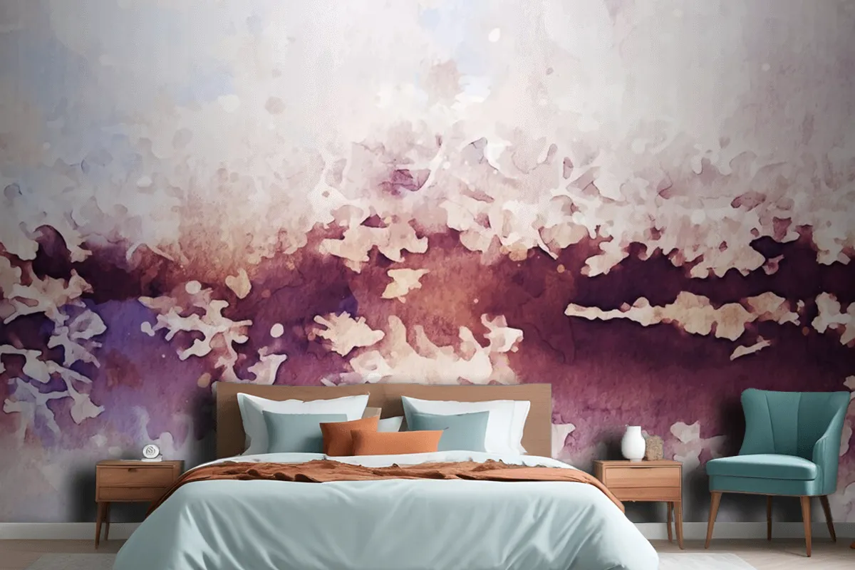 Abstract Texture Of Watercolor Wallpaper Mural