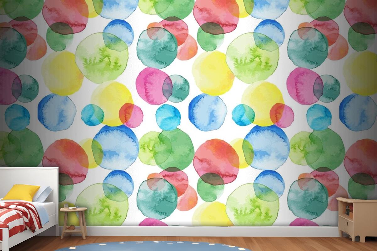 Abstract Watercolor Pattern Design Wallpaper Mural