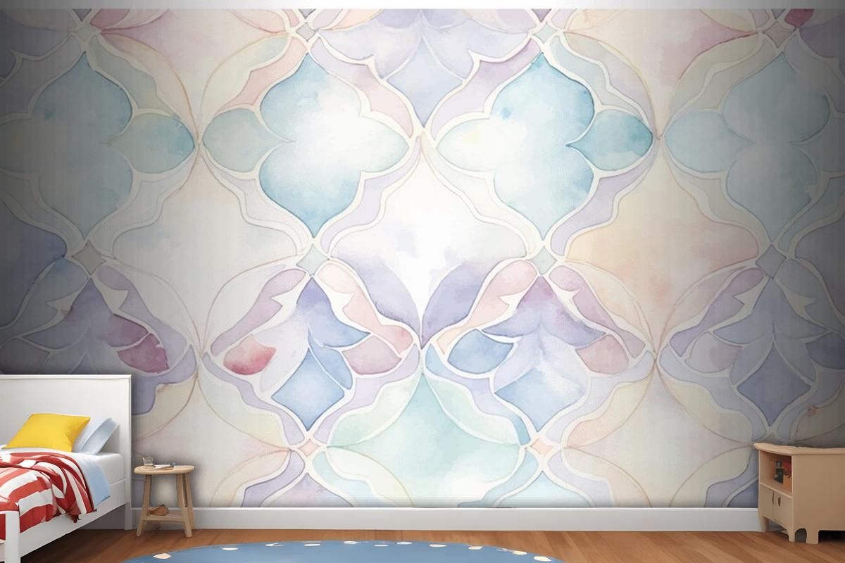 Abstract Watercolor Pattern Wallpaper Mural