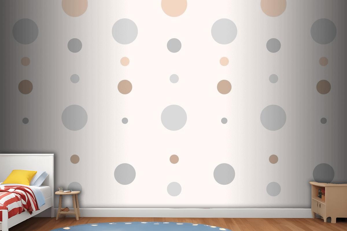 Aesthetic Polka Dot Pattern In Cream Wallpaper Mural