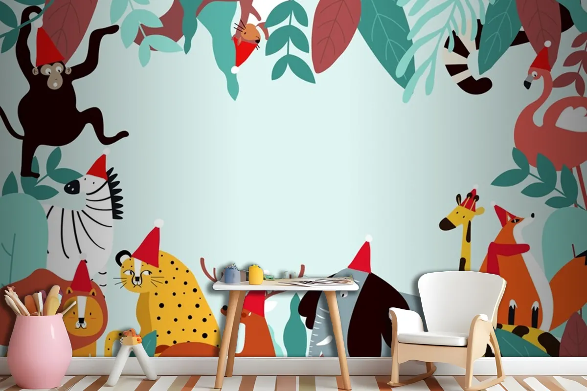 Animals Theme Template Wallpaper Mural