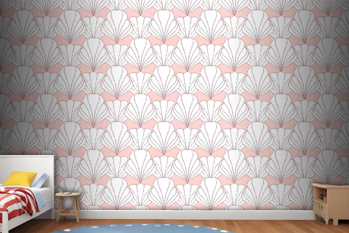 Art Deco Rose Gold Seamless Pattern Wallpaper Mural