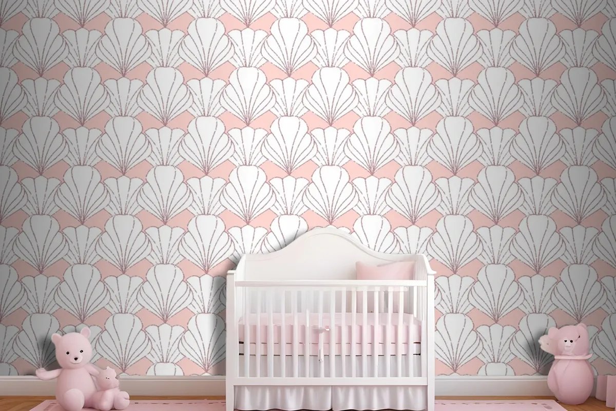 Art Deco Rose Gold Seamless Pattern Wallpaper Mural