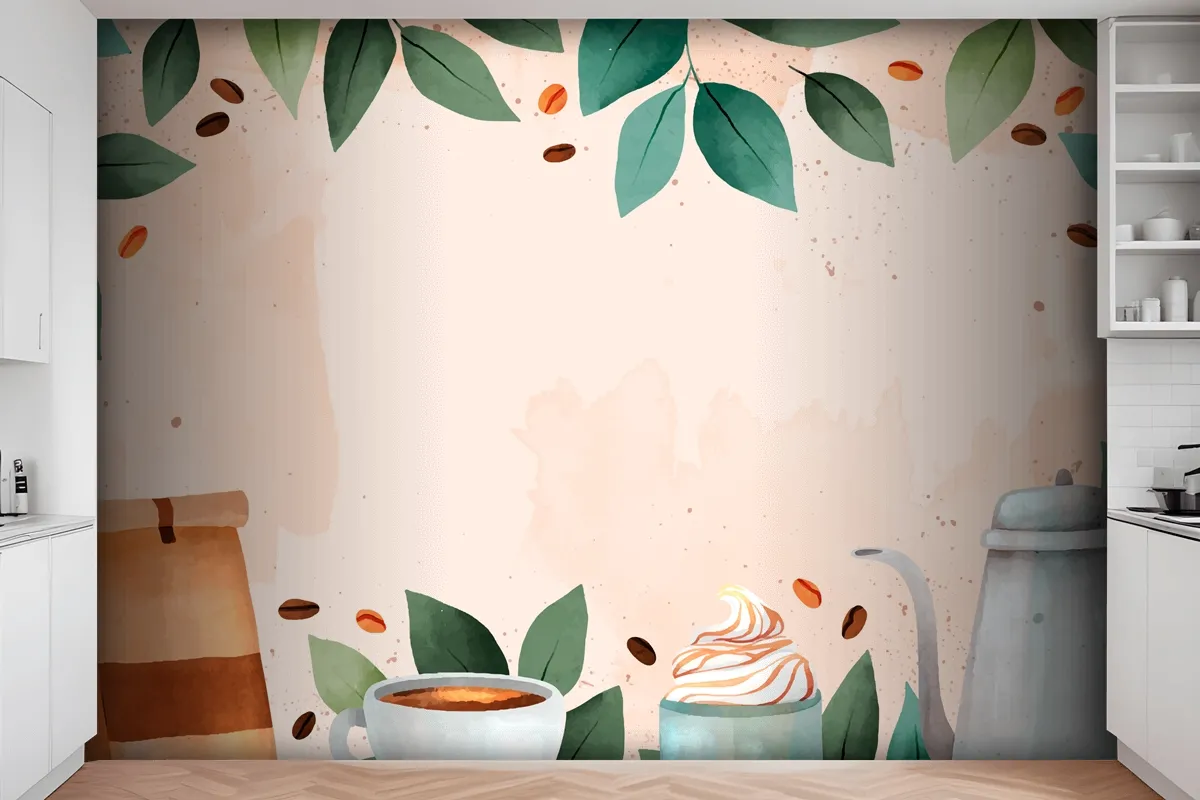 Background For International Coffee Day Celebration Wallpaper Mural