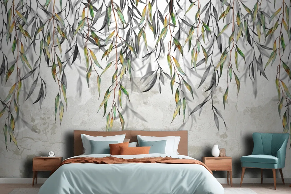 Branches Hang From Above In The Background Wallpaper Mural