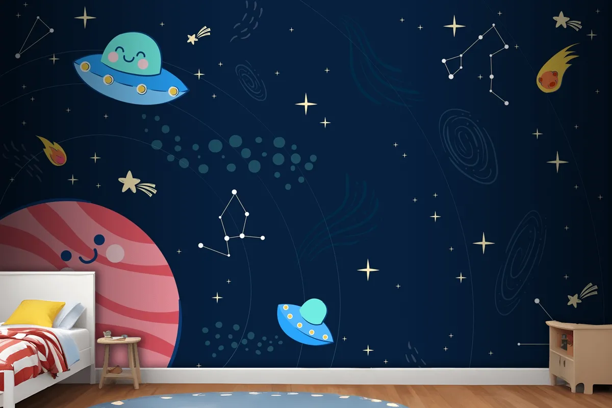 Children Space Boys Wallpaper Mural