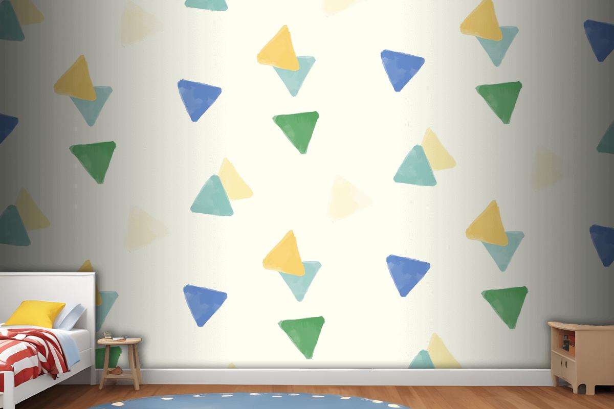 Colorful Geometric Seamless Pattern Design Wallpaper Mural