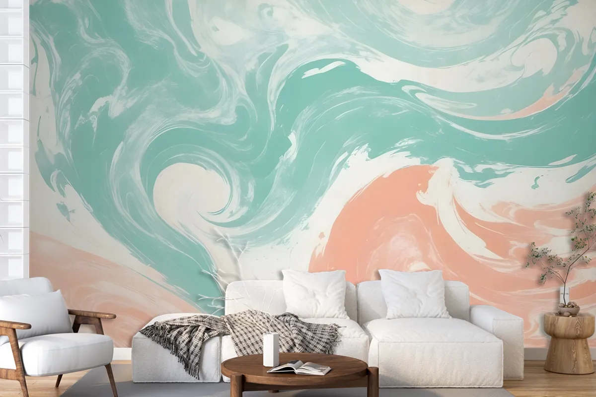 Colorful Soft Brush Painting Wallpaper Mural