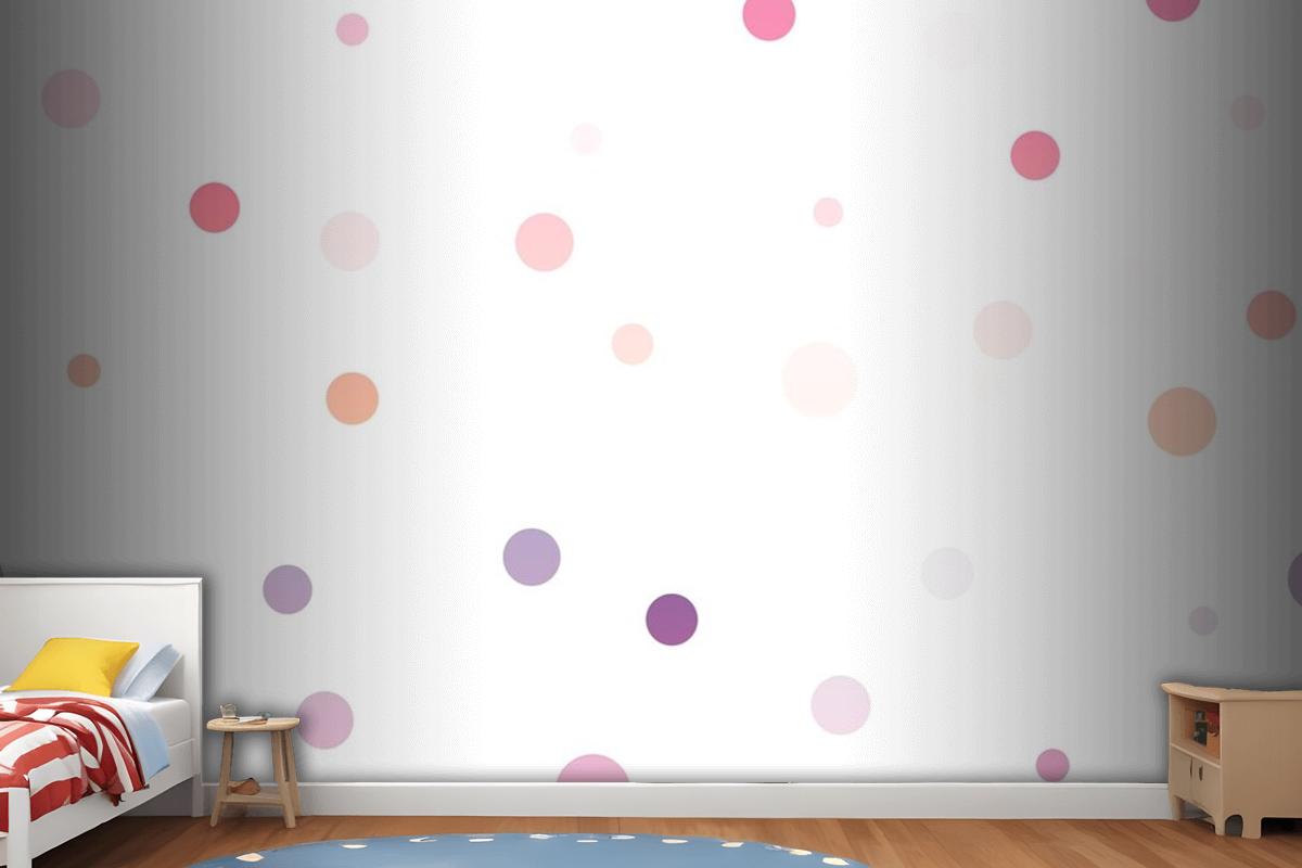 Colorful Spots On A White Background Seamless Pattern Wallpaper Mural