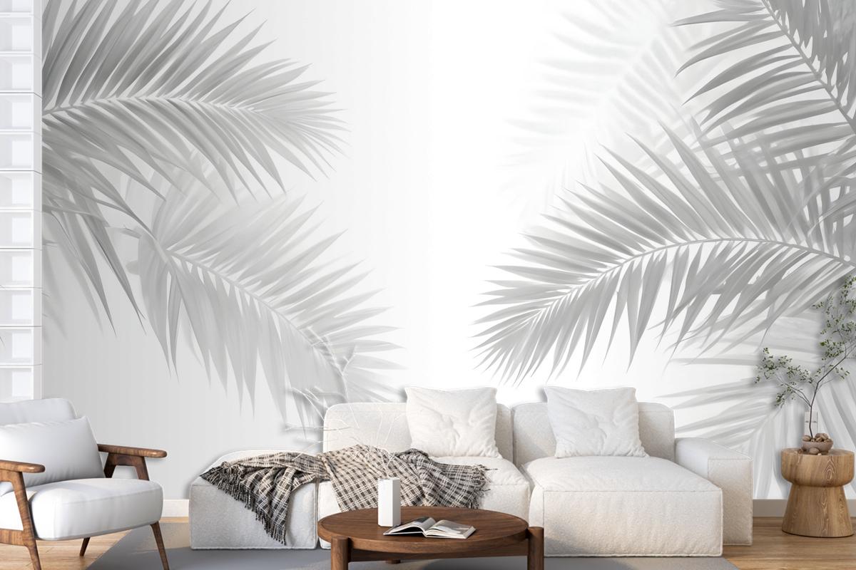 Dark Tropical Leaf Wallpaper Mural