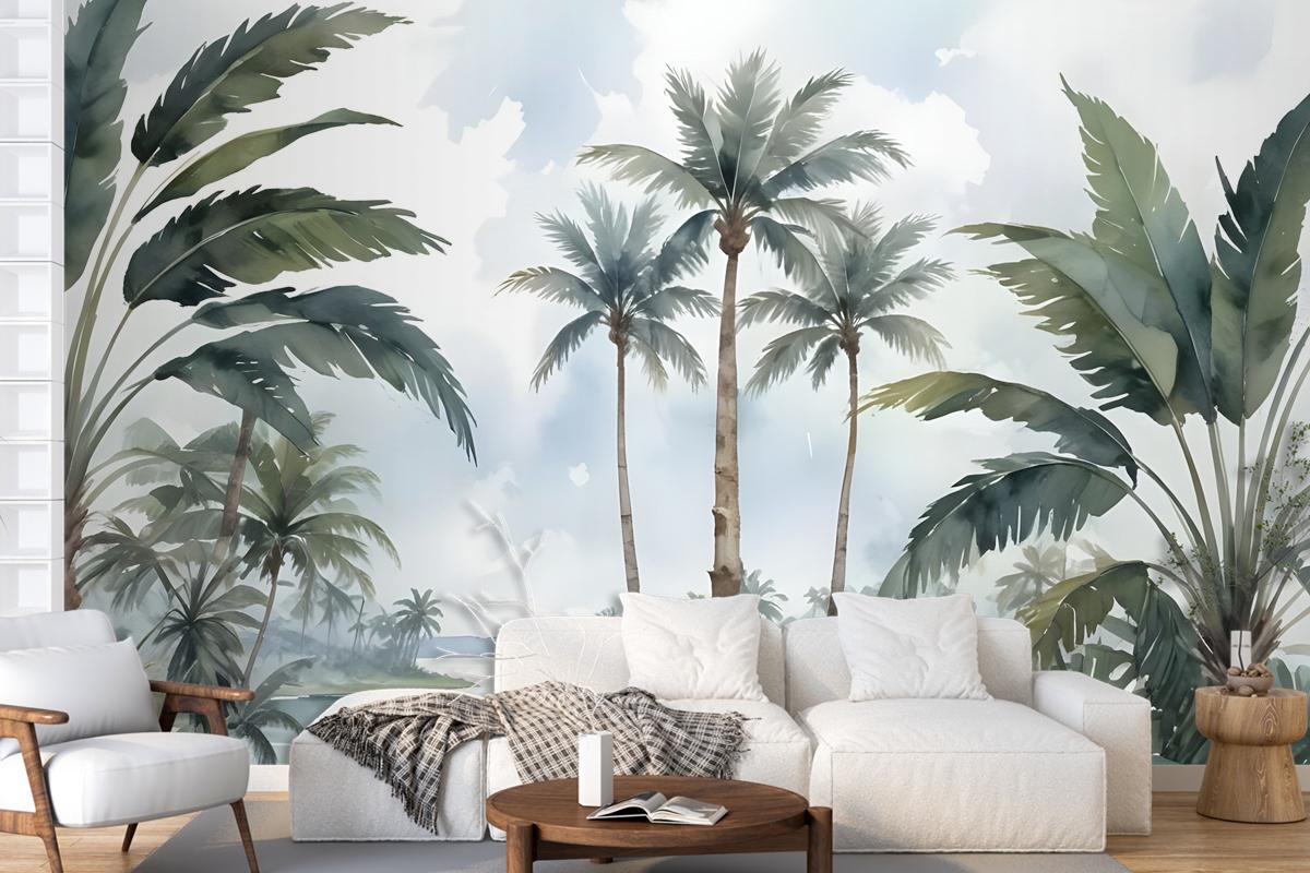 Exotic Forest On Seaside Wallpaper Mural