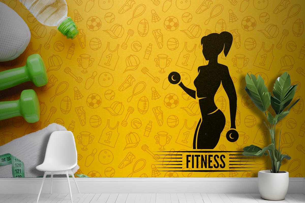 Fitness Eğitim Ekipmanları Ve Su Gym Duvar Kağıdı