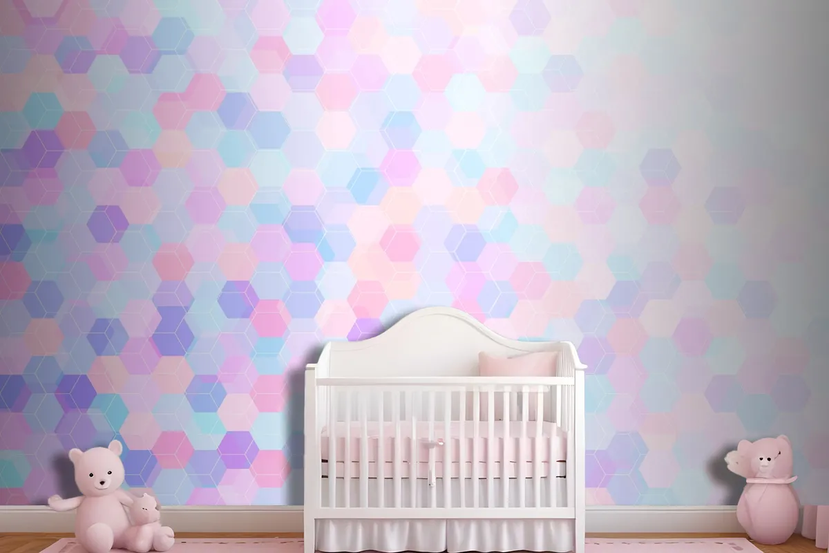 Flat Polygonal Background Wallpaper Mural