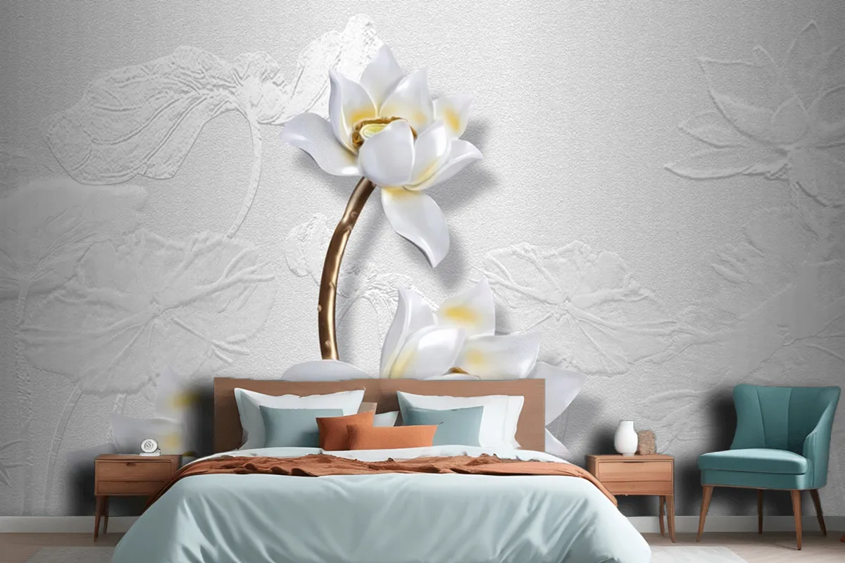 Flower Decoration Design Beautiful Wallpaper Mural